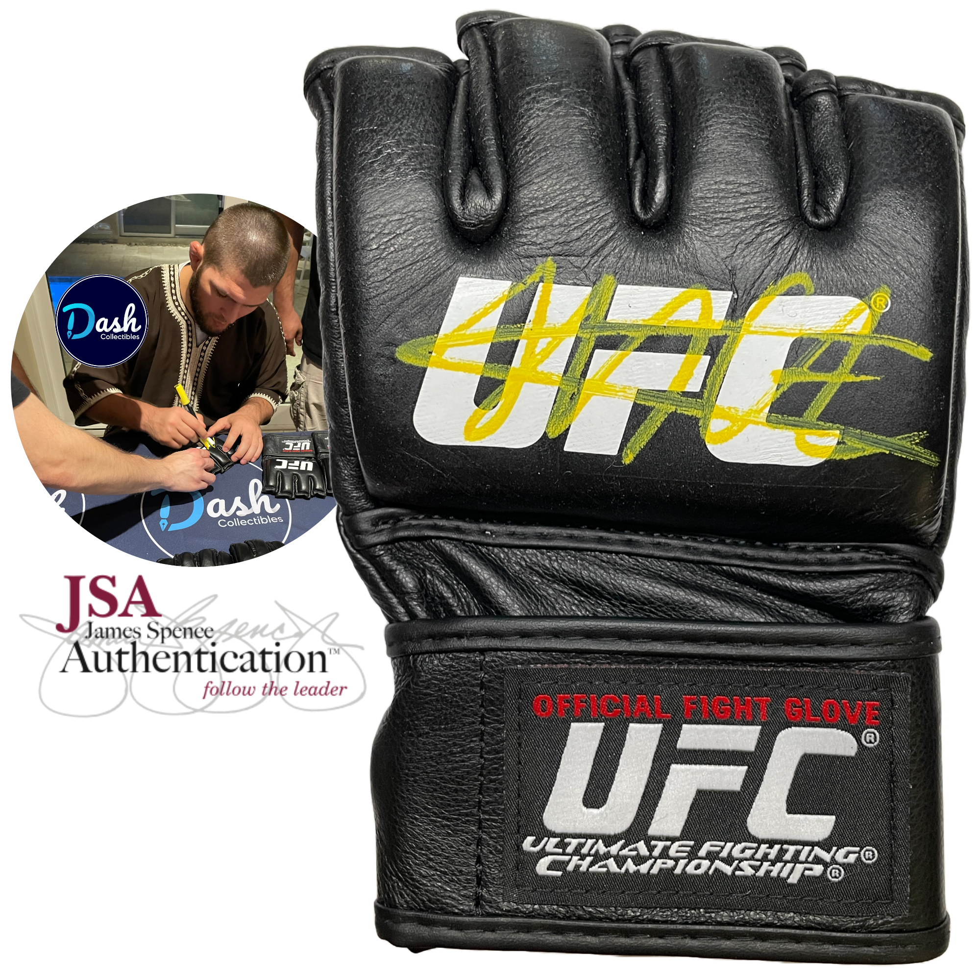 UFC OFFICIAL FIGHT GLOVE Sサイズ Khabib Nurmagomedov Signed Authentic UFC Official Fight