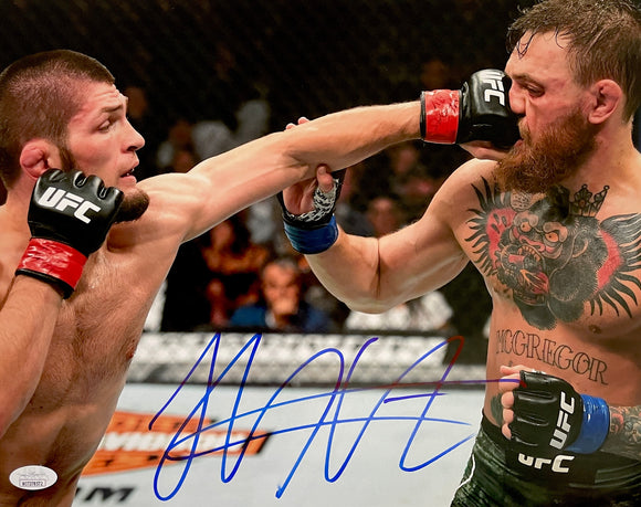 Khabib Nurmagomedov Signed 11x14 Photo Vs. McGregor UFC JSA Witness COA Proof