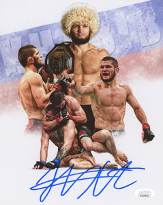 Khabib Nurmagomedov Signed 11x14 Photo Custom Collage UFC JSA COA Proof