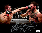 Khabib Nurmagomedov Signed 16x20 Photo McGregor Punch UFC JSA Witness COA Proof