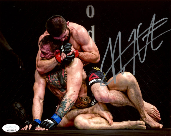 Khabib Nurmagomedov Signed 8x10 Photo Spotlight Mcgregor UFC JSA Witness COA Proof