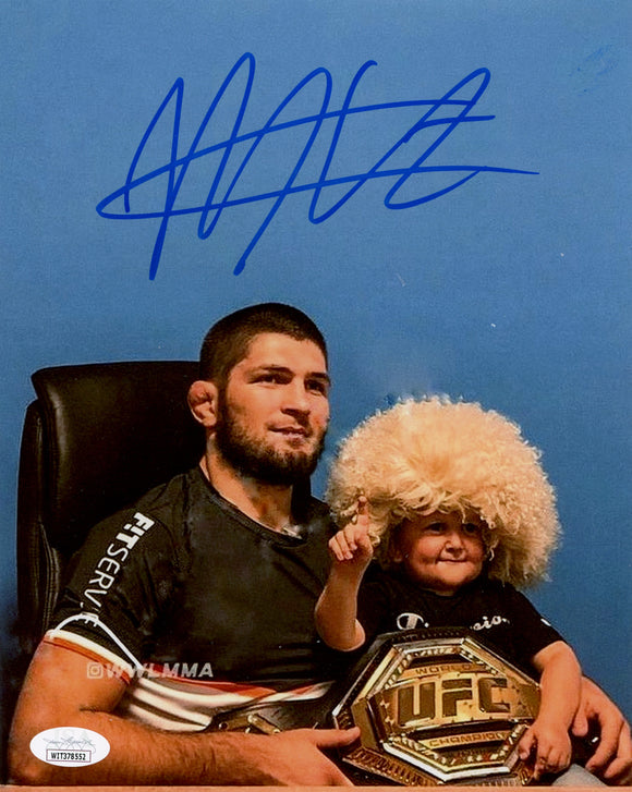 Khabib Nurmagomedov Signed 8x10 Photo With Hasbulla UFC JSA Witness COA Proof