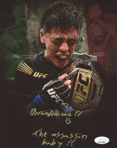 Brandon Moreno Signed 8x10 Photo Full Name "The Assassin Baby" UFC JSA COA Proof