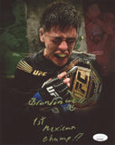 Brandon Moreno Signed 8x10 Photo Full Name "1st Mexican Champ" UFC JSA COA Proof