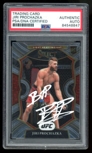 Jiri Prochazka Signed 2021 Select Concourse UFC Rookie RC 35 Inscribed "BJP" PSA Auto