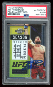 Jiri Prochazka Signed 2021 Contenders Optic Panini Chronicles UFC Rookie RC 274 PSA Auto