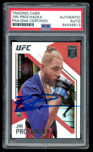 Jiri Prochazka Signed 2021 Elite Panini Chronicles UFC Rookie RC 142 PSA Auto