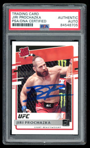 Jiri Prochazka Signed 2021 Donruss Panini Chronicles UFC Rookie RC 22 PSA Auto