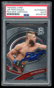 Jiri Prochazka Signed 2021 Spectra Panini Chronicles UFC Rookie RC 291 PSA Auto