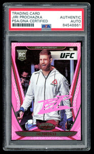 Jiri Prochazka Signed 2021 Certified Pink Panini Chronicles UFC Rookie RC 128 PSA Auto