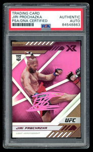 Jiri Prochazka Signed 2021 XR Pink Panini Chronicles UFC Rookie RC 186 PSA Auto