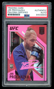 Jiri Prochazka Signed 2021 Elite Pink Chronicles UFC Rookie RC 142 PSA Auto