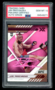 Jiri Prochazka Signed 2021 Chronicles XR Pink UFC Rookie RC 186 PSA 10 Auto