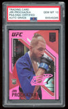 Jiri Prochazka Signed 2021 Chronicles Elite Pink UFC Rookie RC 142 PSA 10 Auto