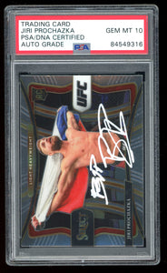 Jiri Prochazka Signed 2021 Select Premier "BJP" UFC Rookie RC 149 PSA 10 Auto