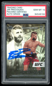 Jiri Prochazka Signed 2021 Illusions UFC Rookie RC 180 PSA 10 Auto