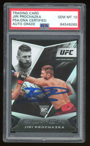 Jiri Prochazka Signed 2021 Chronicles Black UFC Rookie RC 102 PSA 10 Auto