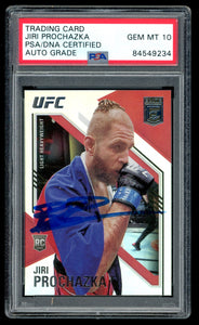 Jiri Prochazka Signed 2021 Chronicles Elite UFC Rookie RC 142 PSA 10 Auto