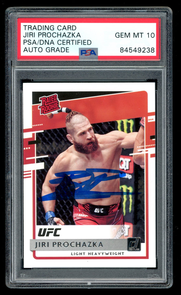 Jiri Prochazka Signed 2021 Chronicles Donruss UFC Rookie RC 22 PSA 10 Auto