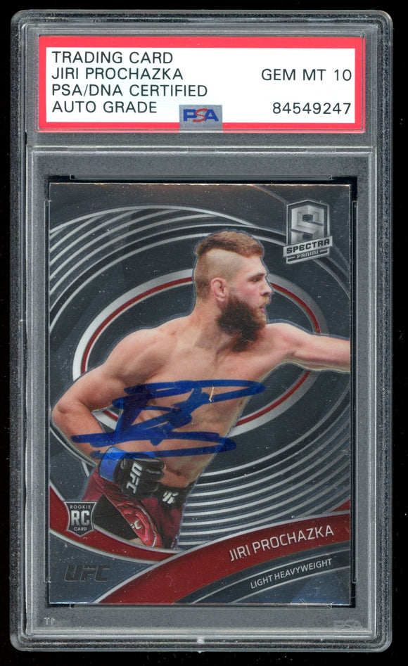 Jiri Prochazka Signed 2021 Chronicles Spectra UFC Rookie RC 291 PSA 10 Auto