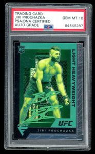 Jiri Prochazka Signed 2021 Flux Green "BJP" UFC Rookie RC 259 PSA 10 Auto