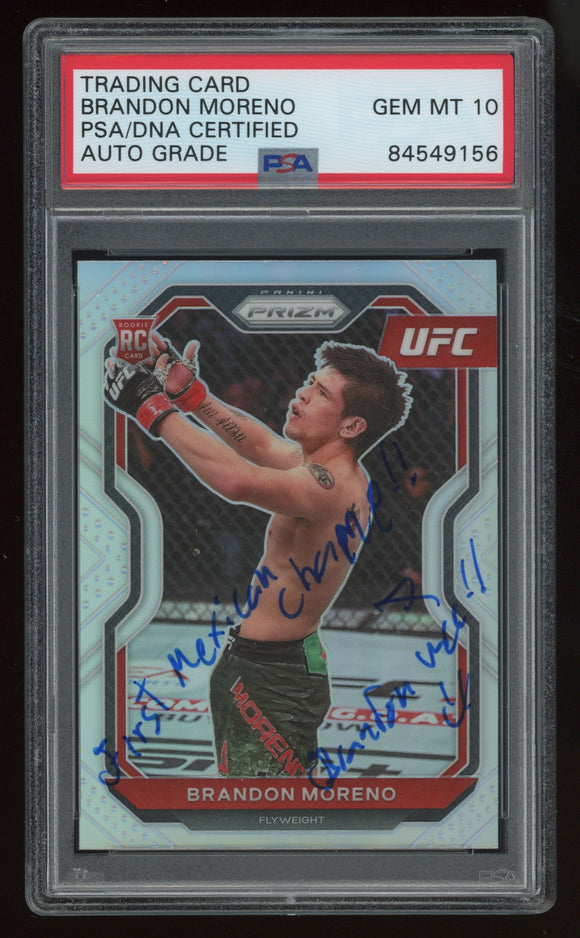 Brandon Moreno Signed 2021 UFC Prizm Silver 