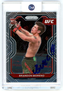 Brandon Moreno Signed 2021 Panini Prizm UFC Base RC Rookie Auto #38 Proof Dash