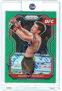 Brandon Moreno Signed 2021 Prizm Green UFC RC Rookie Auto "Assassin Baby" PROOF